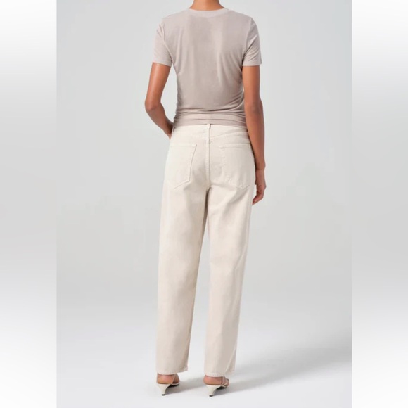 AGOLDE V-Waist Baggy Straight Leg Jeans (Scone) - Picture 2 of 8